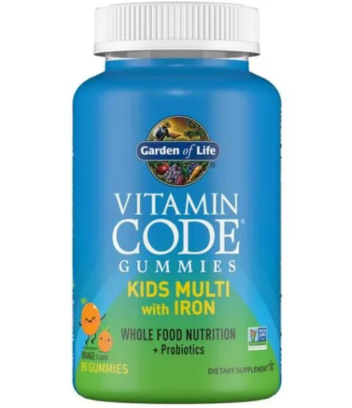 Vitamin Code Kids Multi with Iron Gummies, Orange - 90 gummies