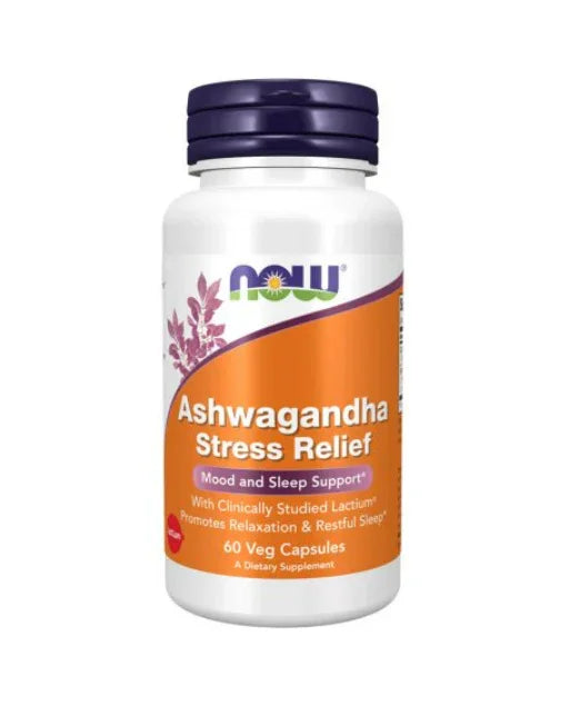 Ashwagandha Stress Relief , 60 vcaps - Now Foods