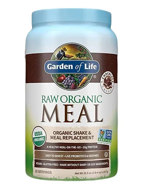 Raw Meal, Chocolate Cacao, 1017 gr - Garden of Life