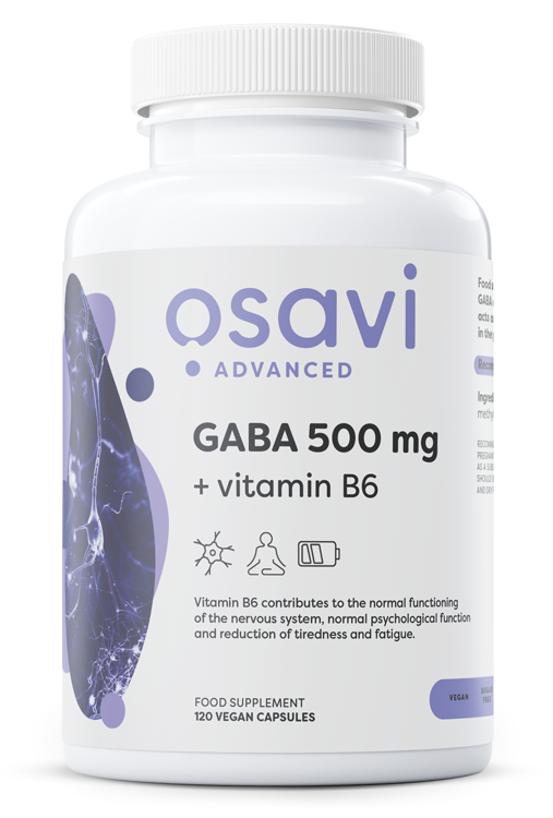 GABA 500mg + Vitamina B6, 120 vcaps - Osavi