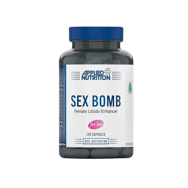 Suplemento alimentar para aumentar a Libido, Sex Bomb Mulher, 120 vcaps - Applied Nutrition