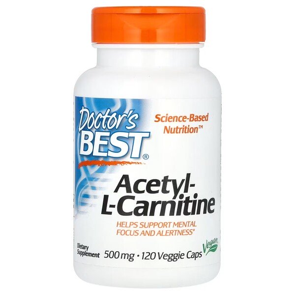 Acetyl L-Carnitina, 500mg, 120 vcaps - DOCTOR´S BEST