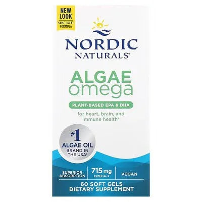 Algae Omega, 715mg Omega 3, 60 softgels - Nordic Naturals