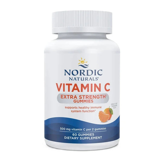 Vitamin C Extra Strength Gummies, Tangerine, 60 gomas - Nordic Naturals