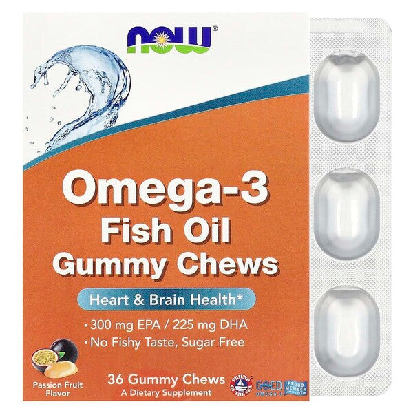 Omega-3 Fish Oil Gummy Chews, Passion Fruit - 36 chews