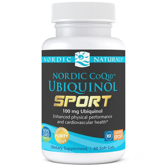 Nordic CoQ10 Ubiquinol Sport, 100mg , 60 softgels - Nordic Naturals