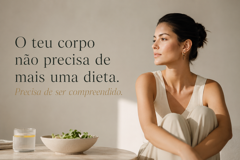 O teu corpo não precisa de mais uma dieta. Precisa de ser compreendido!