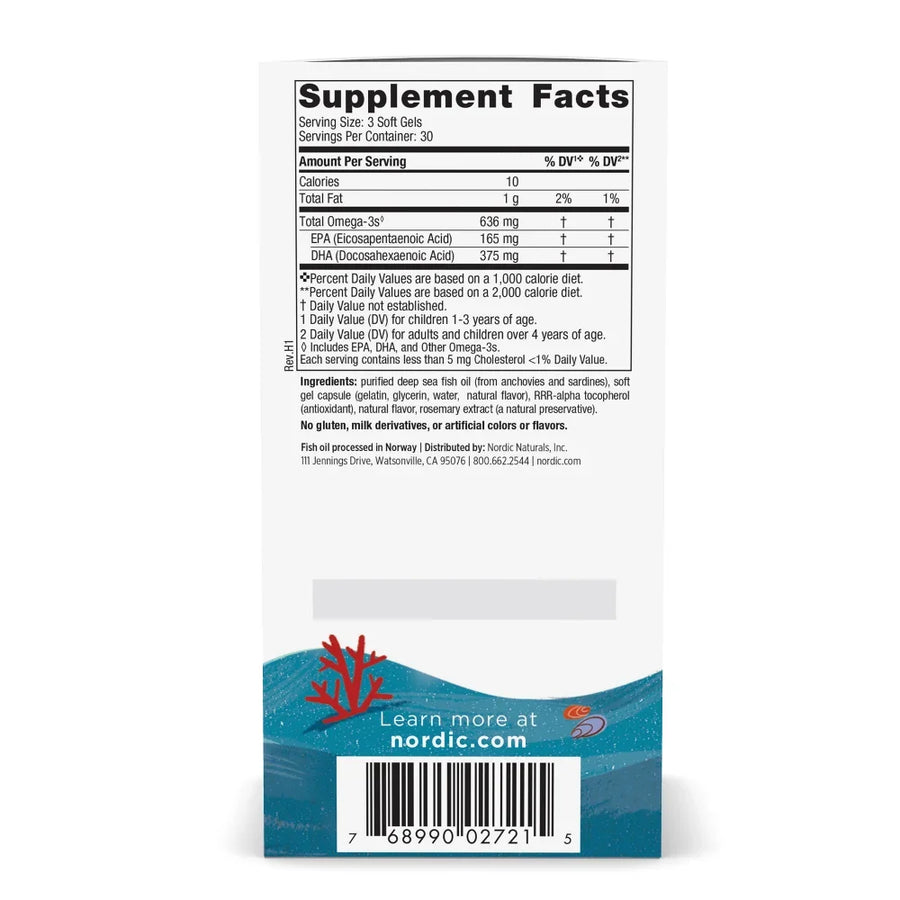 Children's DHA Xtra Oleo de Peixe, 880mg Frutos Vermelhos, 60 ml - Nordic Naturals