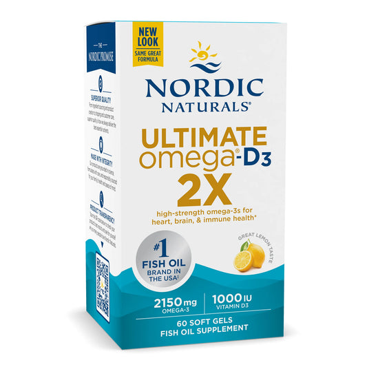 Ultimate Omega-D3 2X 2150mg + 1000UI Vitamina D3, 60 Soft Gels - Nordic Naturals