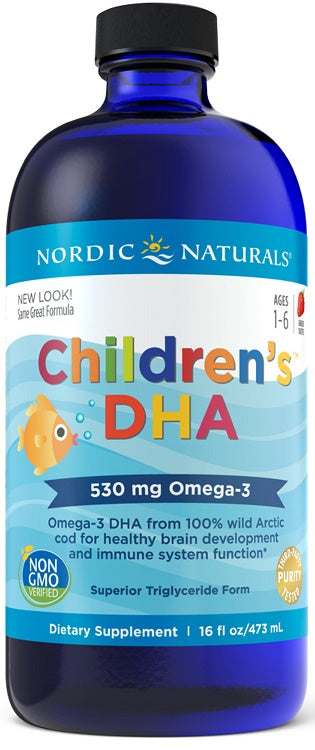 Children's DHA, 530mg Omega-3 Strawberry, 473 ml - Nordic Naturals