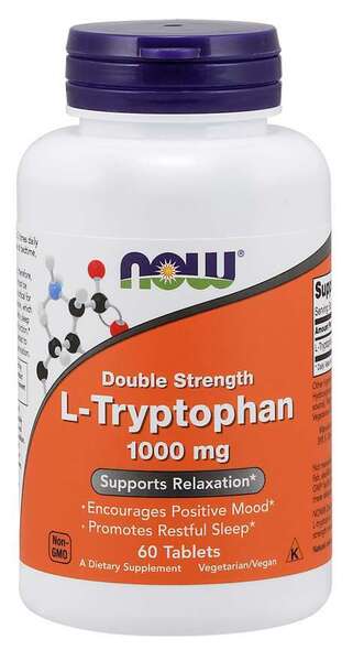 L-Tryptophan, 1000mg Double Strength, 60 tablets - Now Foods