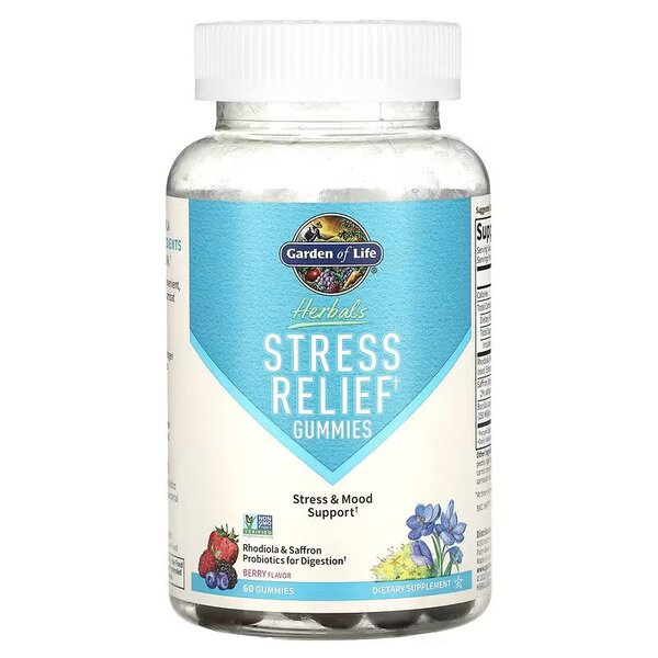 Stress Relief Gummies, Berry, 60 gomas - GARDEN OF LIFE