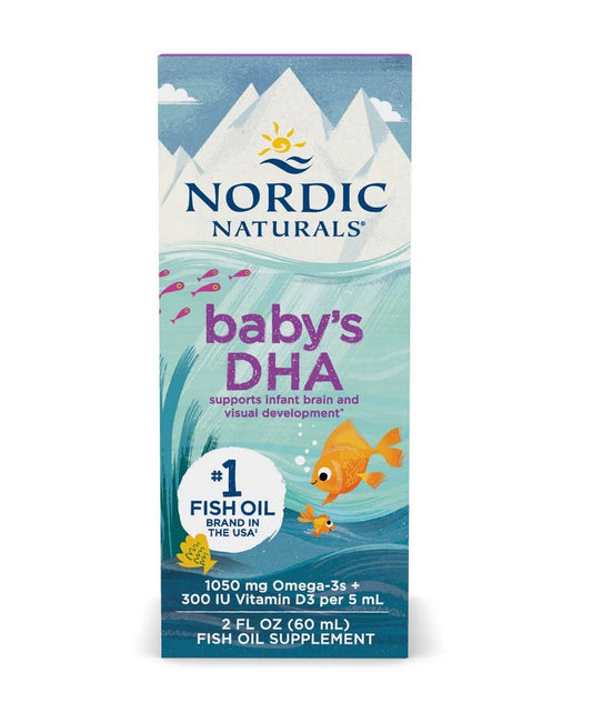 Baby's DHA Fish Oil, 1050mg Omega-3 with Vitamin D3, 60 ml - Nordic Naturals