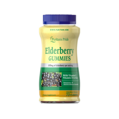 Elderberry Gummies with Vitamin C, D &amp; Zinc - 70 gummies
